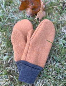 Hovedbilde Votter 100% ull 4-9 &aring;r Farge  Karamell 🍬 