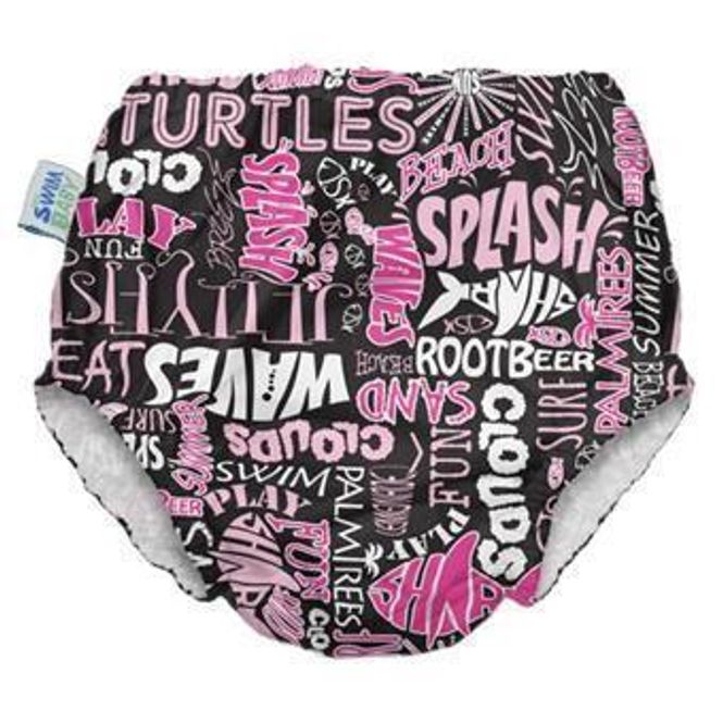 Hovedbilde My Swim baby vaskbare badebleier Pink Splash