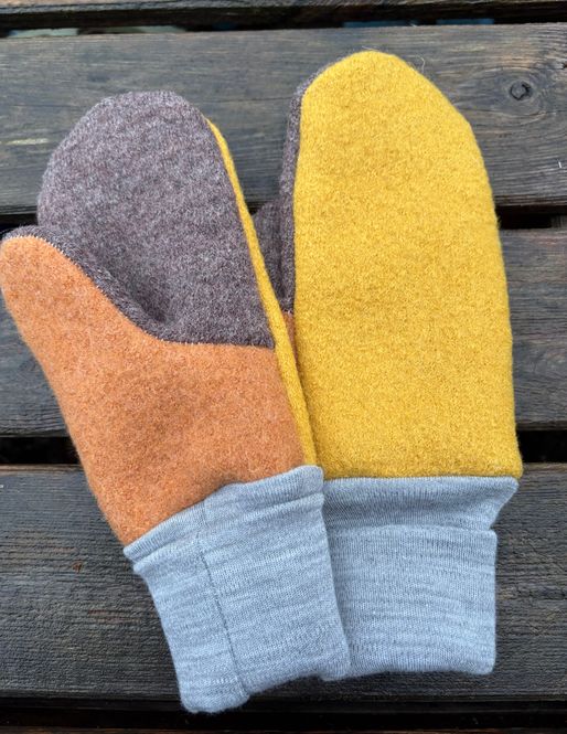 Hovedbilde Votter 100% ull 4-9 år Farge  Colorblocking