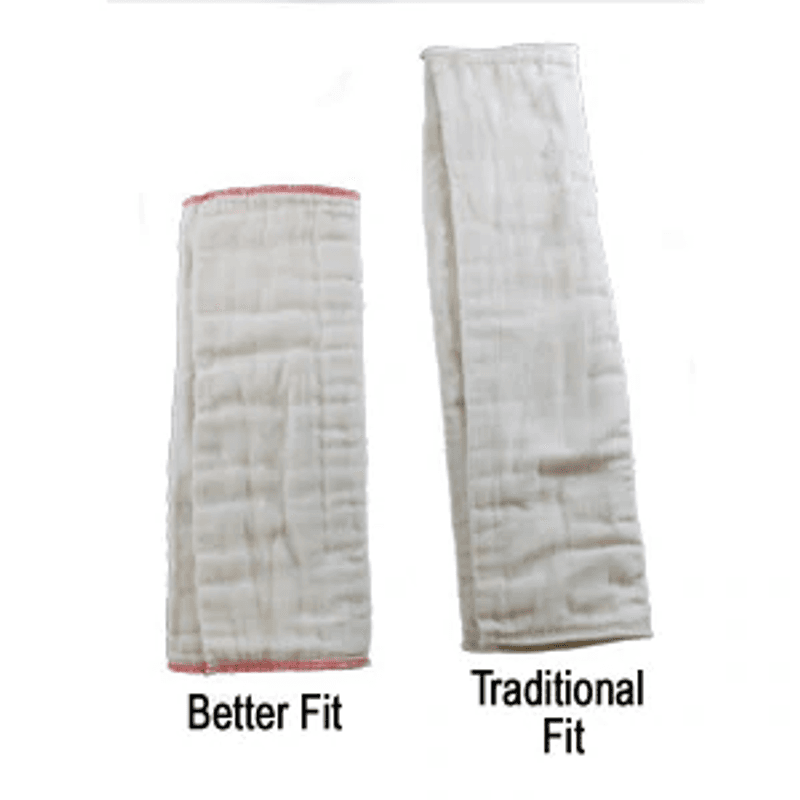 6 pk. bomull prefold tøybleier X-Large *better fit* STR 3