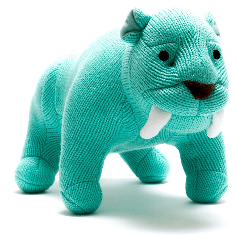 Strikket Sabeltanntiger STOR Plush Toy